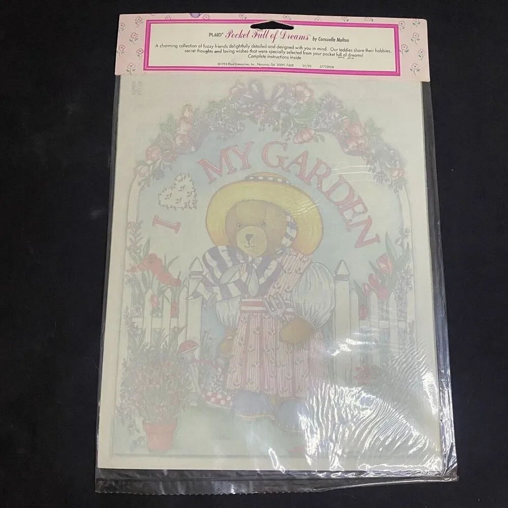#6956 VTG Pocket Full of Dreams I Love My Garden Iron On Transfers By Consuella